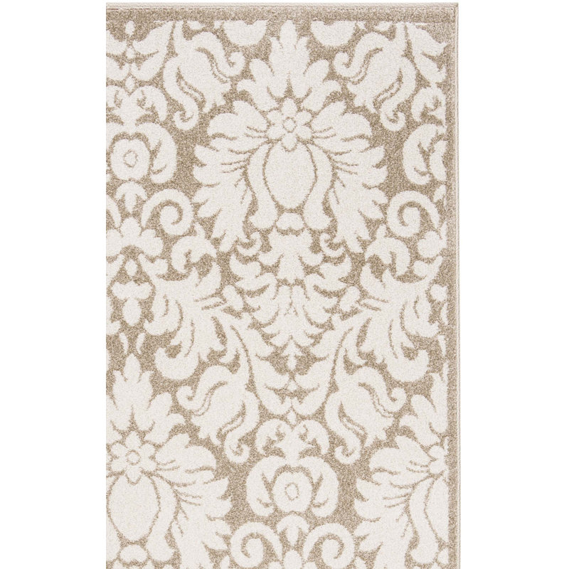 Carman Performance Damask Rug, Square 7'