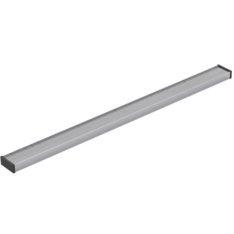Linear Grid Shower Drain, Bright Silver
