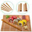 Sushi Making Kit - 2 Bamboo Sushi Rolling Mats, 5 Pairs Chopsticks, Rice Paddle, Spreader - Beginner Sushi Maker Kit