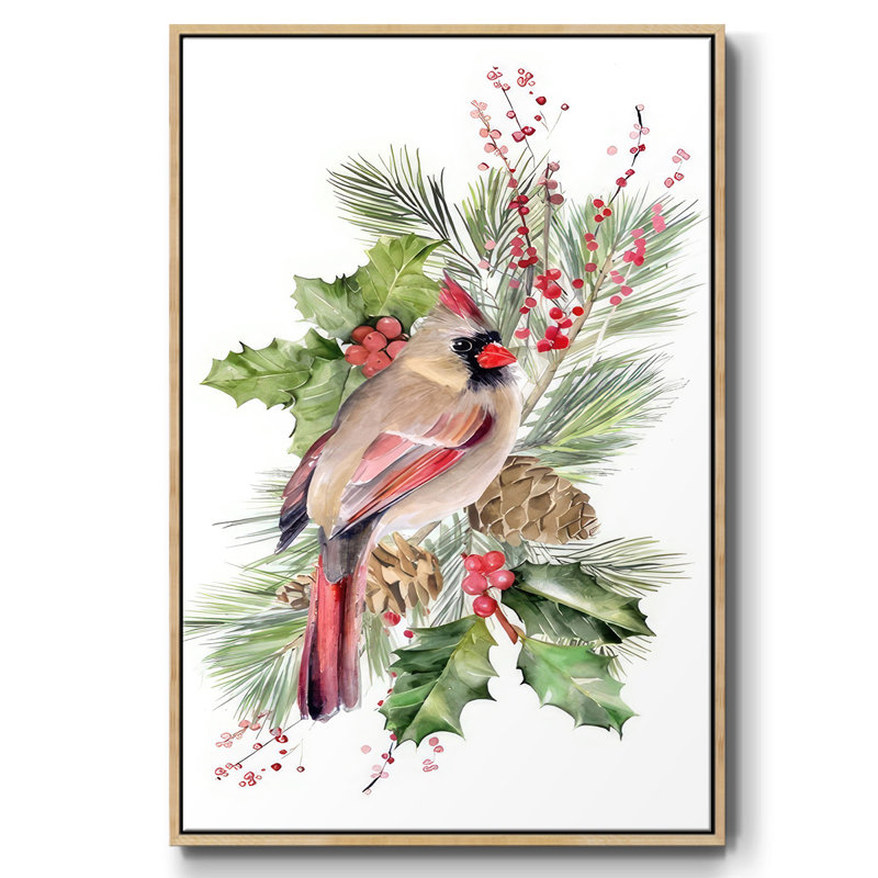 Cardinal Holly Christmas Collection B, H 25 po x l 17 po x P 1,5 po, Naturel