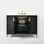 Ensemble de meuble-lavabo Turlington avec comptoir en quartz blanc et lavabo encastré blanc-103966047-128780857