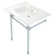 Ceramic Rectangular Console Bathroom Sink with Overflow