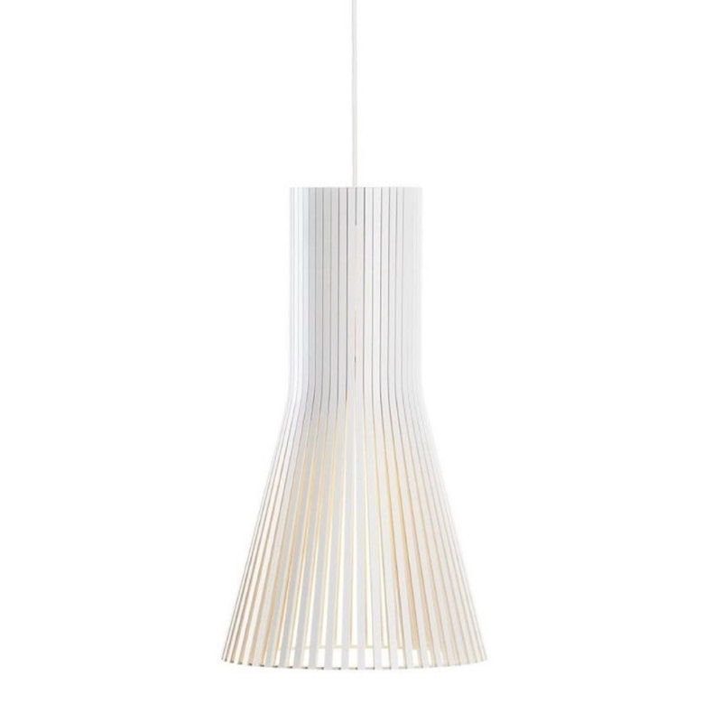 Luminaire suspendu conique à 1 lumière Eleazar, Blanc