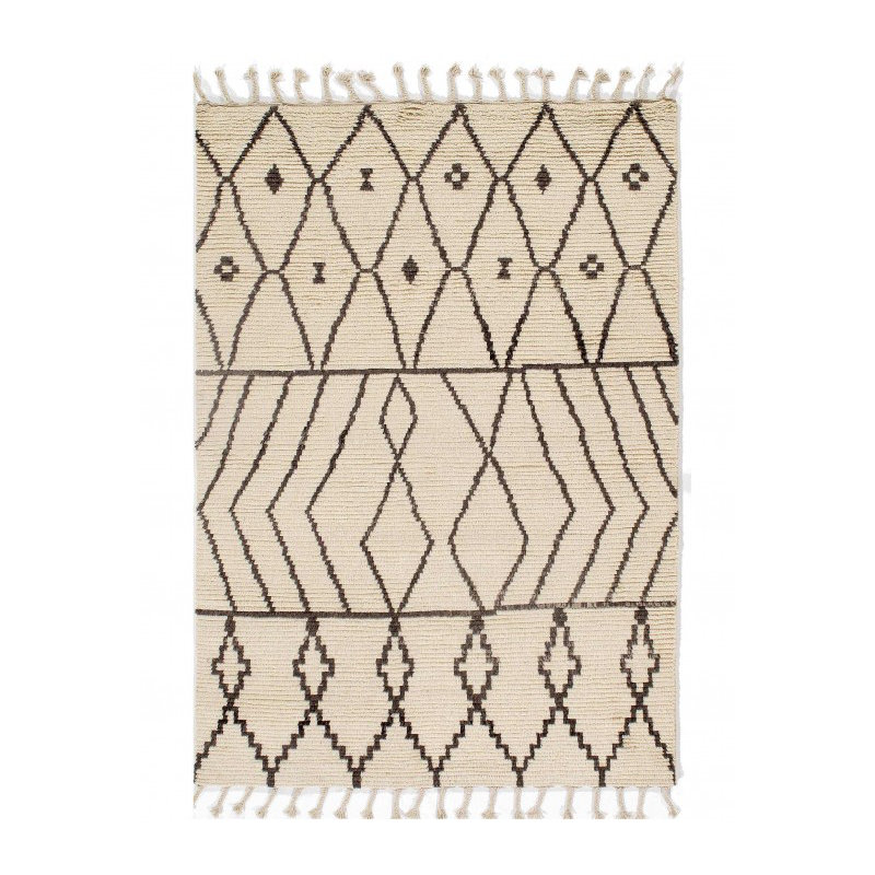 Tapis en laine d'agneau rectangulaire unique 5 pi 5 po x 7 pi 6 po Wendelina