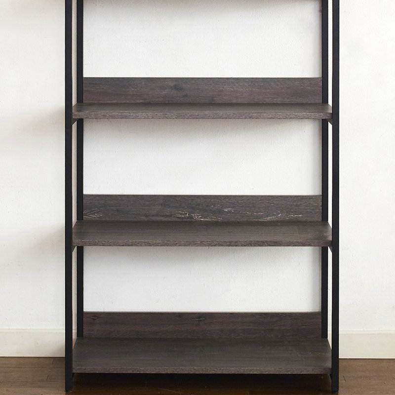 Walk-in avec cinq tablettes - panneau de classement E0 2 x plus épais armoire en bois de couleur gris avec rangement très profond, construction modulaire, finition rustique