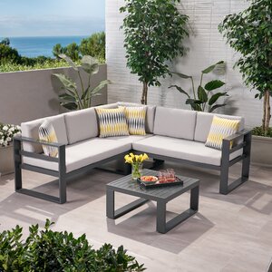 Orren Ellis Caldicot 5 - Person Outdoor Seating Group with Cushions ...