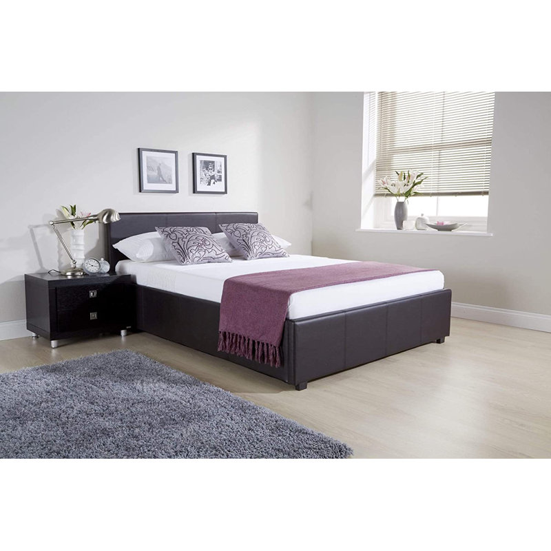 Violetta Upholstered Ottoman Storage Bed, Double (4'6), Black