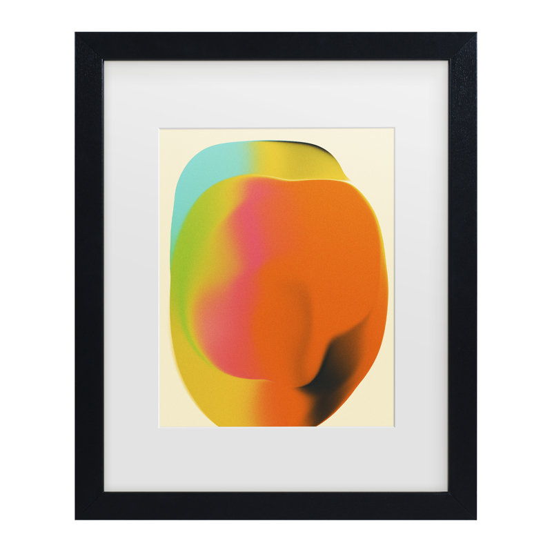 Art encadré bolognaise, bleuet, Cadre noir, H 13 po x l 16 po
