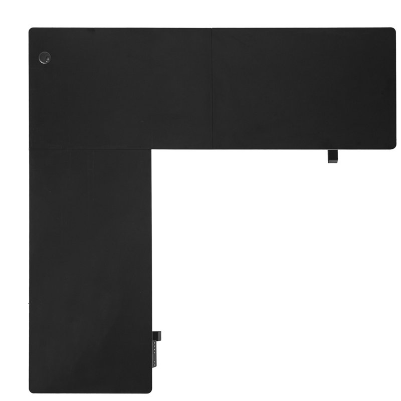 Bureau de coin en L à hauteur réglable électrique, H 45,24 po x l 70,9 po x P 70,87 po