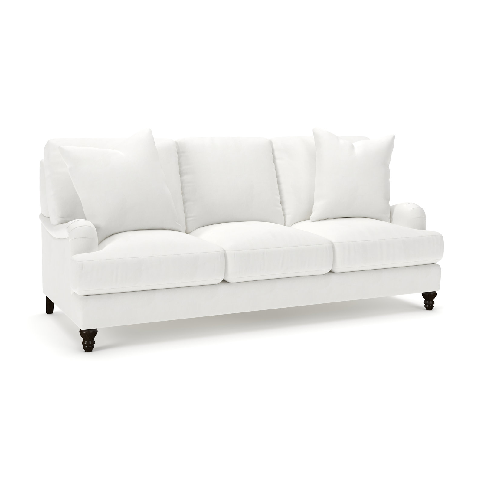 Walters 88'' Sofa, Classic Bleach White Twill