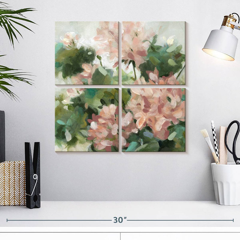 Geranium Garden, 18" H x 18" W