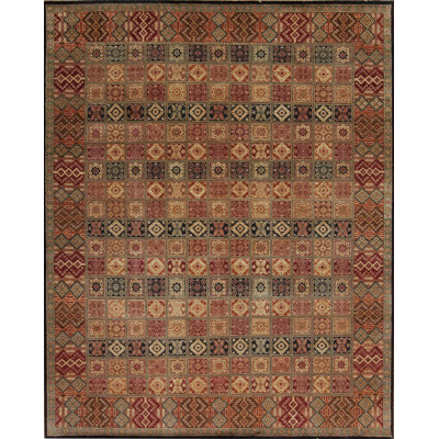 One-of-a-Kind Serapi Hand-Knotted 2010s Rectangle 7'11" x 10' Wool Area Rug in Brown/Beige/Rust