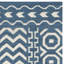 Tapis géométrique tissé à la main en laine / coton Rodgers bleu foncé / ivoire-1973195788