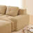 82 Inch Modern L-Shaped Modular Sectional Sofa With Corduroy Fabric, Deep Seating, Movable Ottoman, And Tufted Design For Ultimate Comfort-1195597218