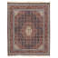 High-Quality Hand-Knotted Navy And Rust Area Rug