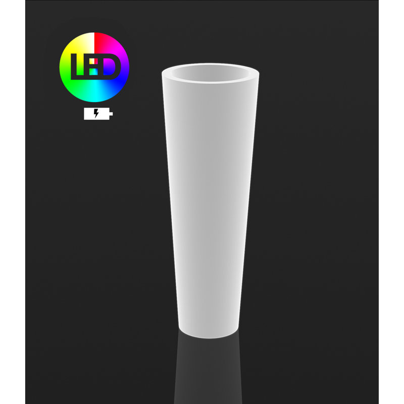 Cono Resin Pot Planter, 39.25" H x 19.75" W x 19.75" D