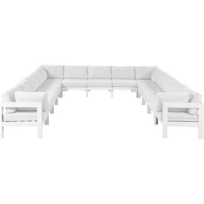 Lysandros 150 " W Patio Sectional with Cushions