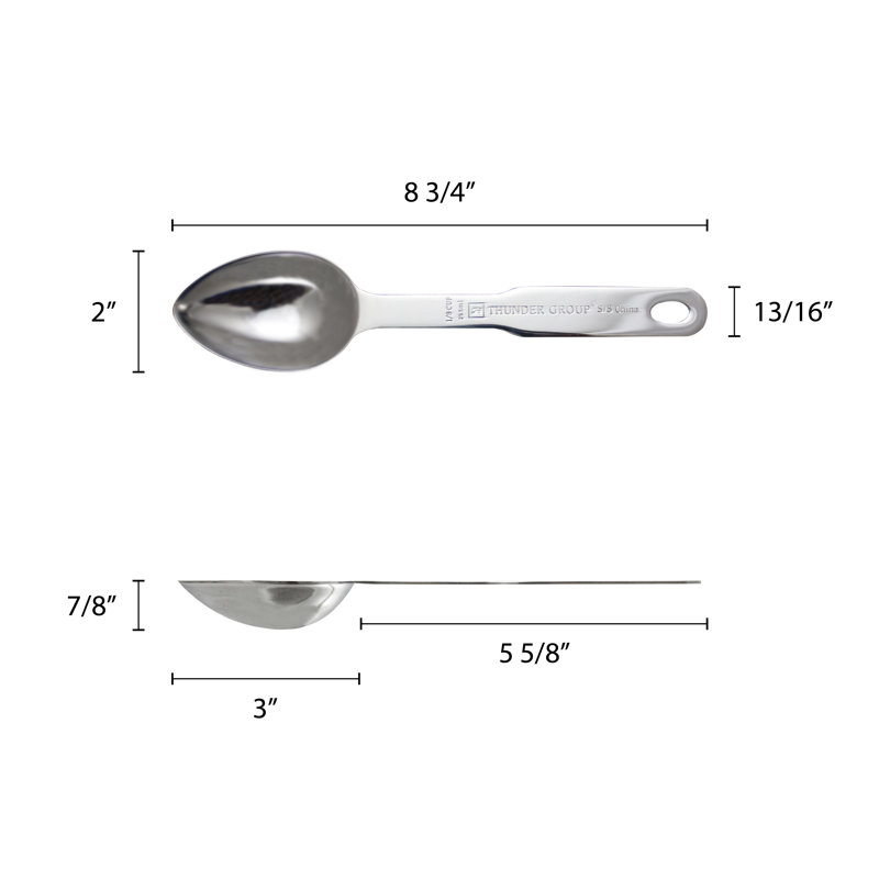 Thunder Group Inc. Stainless Steel Measuring Scoop, 1.06" H x 2.06" W x 8.75" D