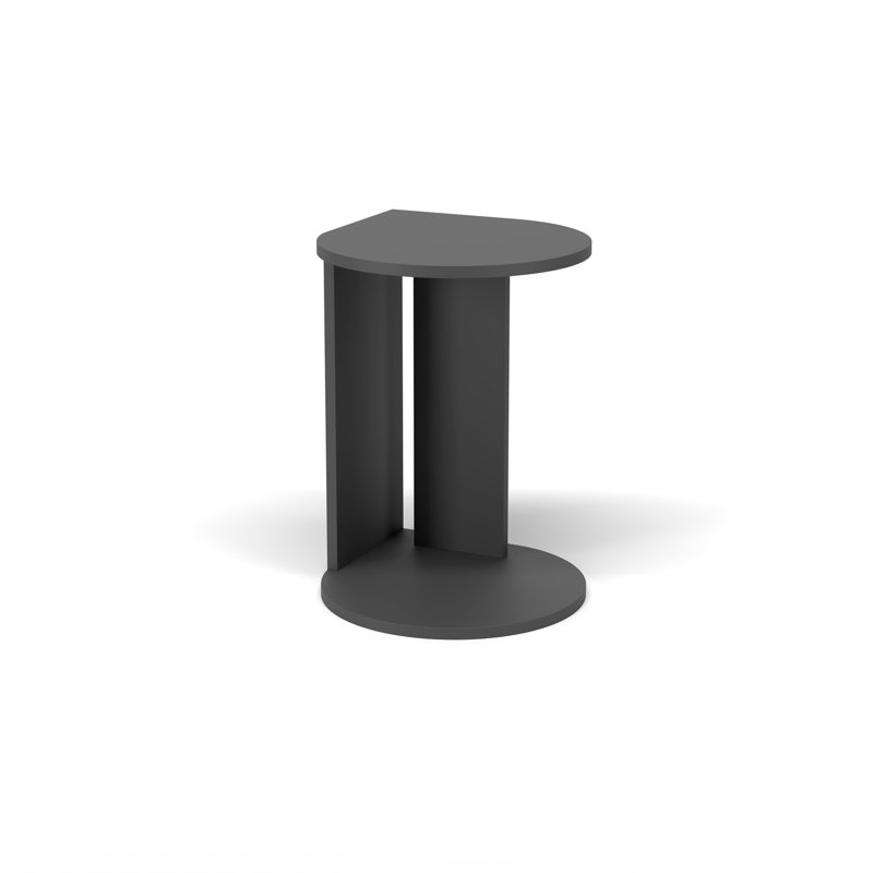 Alberdina Abstract End Table, Satin Black