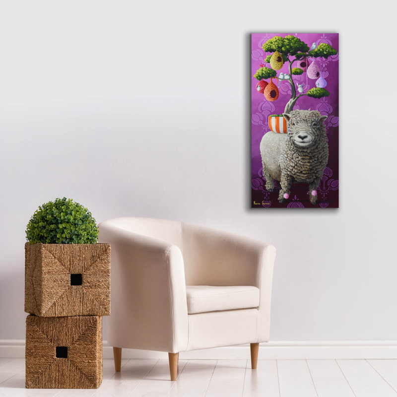  «Charles and His Chicks» par Heather Gauthier, art mural sur toile, 20 po x 40 po
