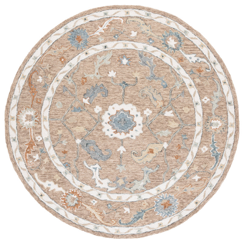 Metro Hand Tufted Wool Oriental Rug, Round 6'