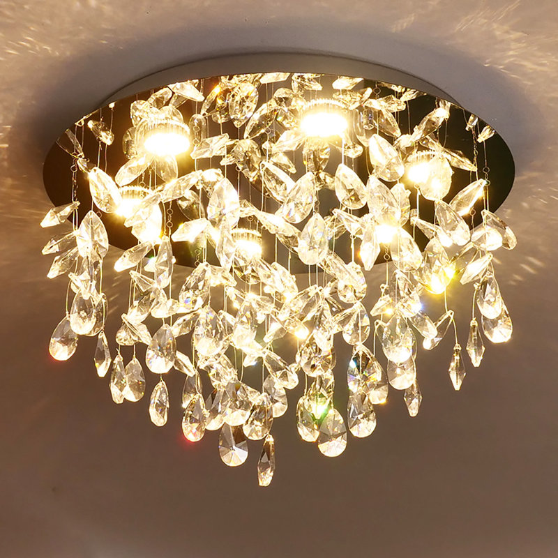 Lustre encastré en cristal K9 de 20 po Focke