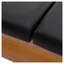 Table de massage stationnaire avec mousse haute densité et revêtement en cuir de polyuréthane, lit de traitement professionnel noir