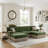 U-shaped, breathable, comfortable fringe-trimmed sofa-1571644166-1571644162