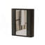 Armoire de salle de bain murale avec miroir, porte encadrée, 2 tablettes pour le rangement, style maison de campagne moderne, rangement pour toilette ou coiffeuse