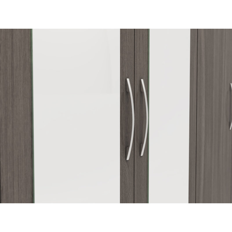 Cascio 6 Door Wardrobe, Black Wood Grain