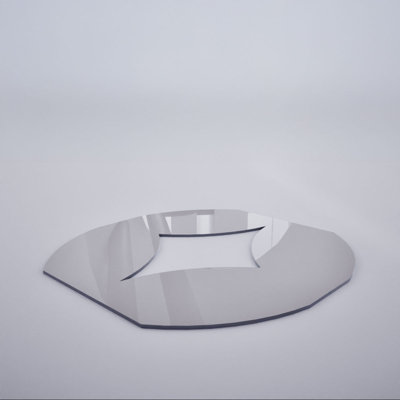 Petits panneaux muraux décoratifs en acrylique Gresham, petit, l 11 3/8 po x H 11 3/8 po x T 1/8 po, gris