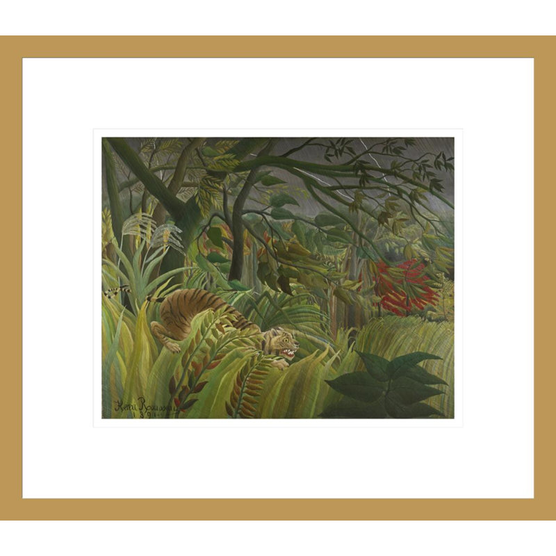 Surpris! par Henri Rousseau - Impression numérique sur estampe numérique, H 13,75 po x l 15,77 po