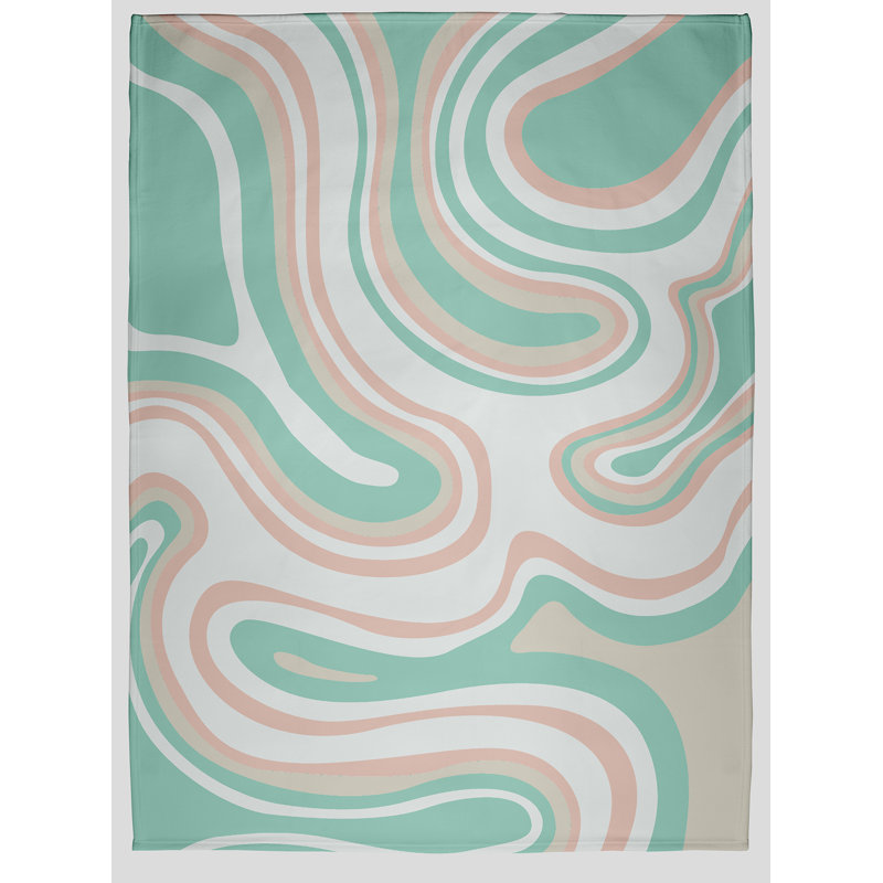 Agate Spring Throw Blanket, 50" W x 60" L, Spring Green