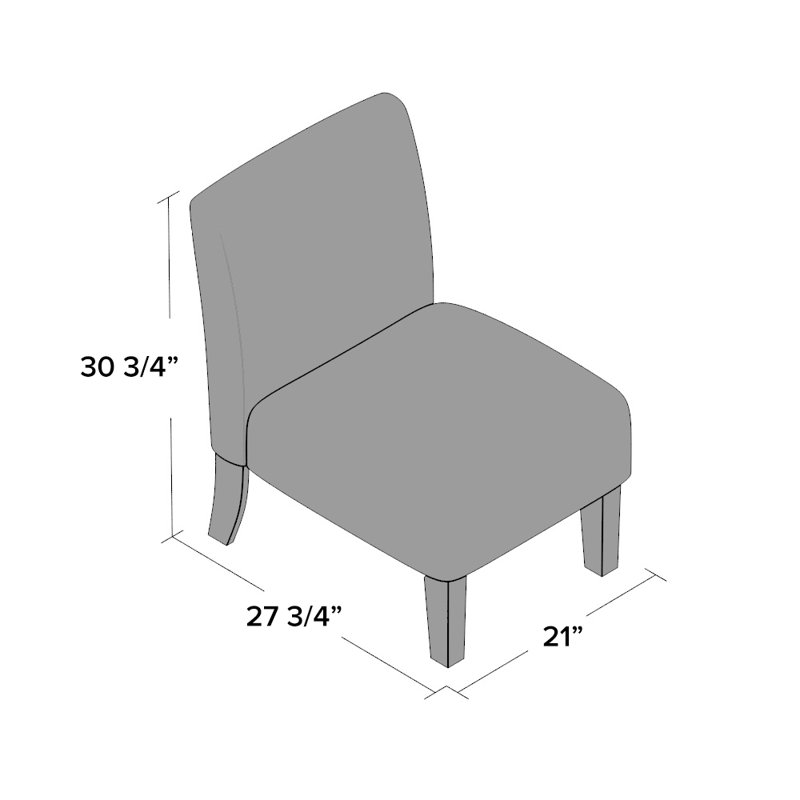 Aaliyah Upholstered Slipper Chair, Espresso