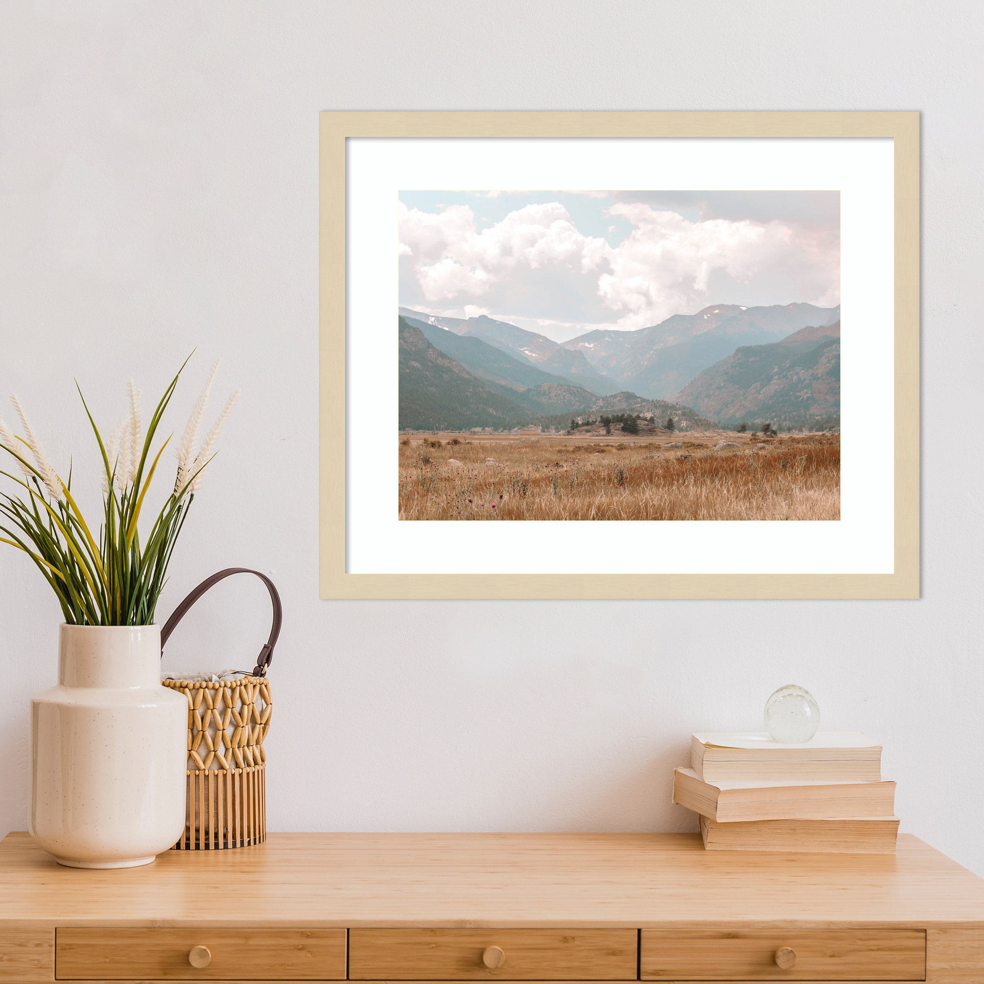 Wanderings by Alicia Abla, 17" H x 21" W x 1" D, Brown