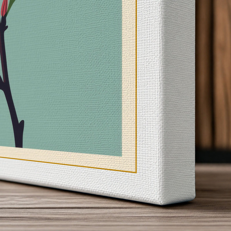 Magnolia in Bloom Botanical - Wrapped Canvas, White Border, 30x20 - 76.2 x 50.8 cm