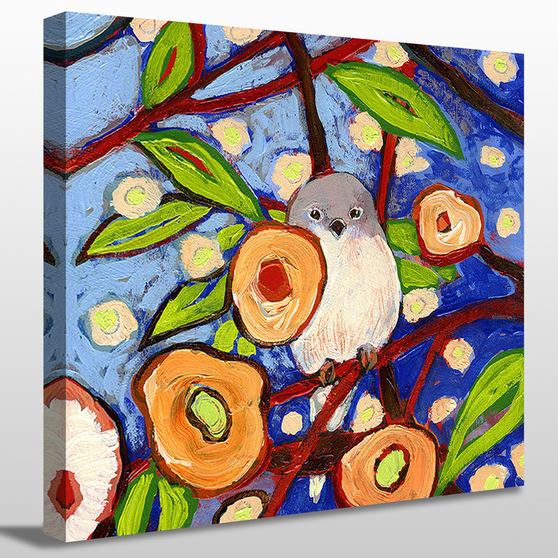 « oiseau x » par jennifer lommers,, reproduction d’art sur toile tendue, H 28 po x l 28 po x P 1,5 po