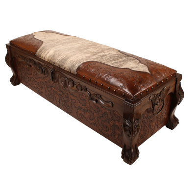 Cottom Blend Upholstered Storage Bench