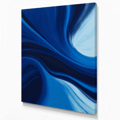Art abstrait sur toile abstrait bleu