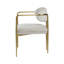 Fauteuil en chenille et or Zayn Beige (ensemble de 2)