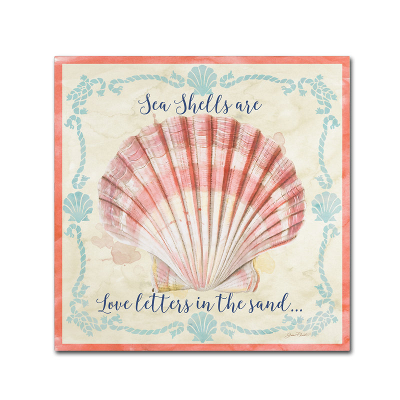 « sea shells 1 », reproduction d’impression sur toile tendue, H 35 po x l 35 po