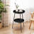 Patio Black Metal Side Table