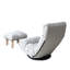 Foldable Metal Reclining Chair For , Space Solution Comfortable With Adjustable Sections - Base, Gray Linen