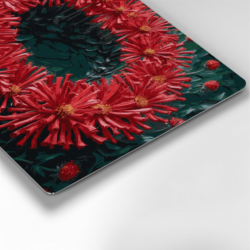 «Botanical Bee Balm», art mural en métal bleu, H 240 po x l 288 po x P 0,05 po