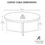 Table basse moyenne ronde, 36 po de largeur, 16,5 po de hauteur, assemblage requis pour l'installation de la table de finition, utilisation requise-379480505
