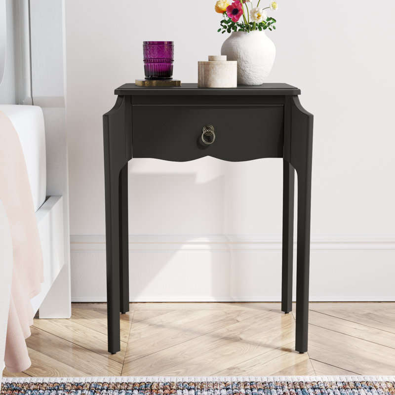 Table de chevet 1 tiroir Hedley, Noir