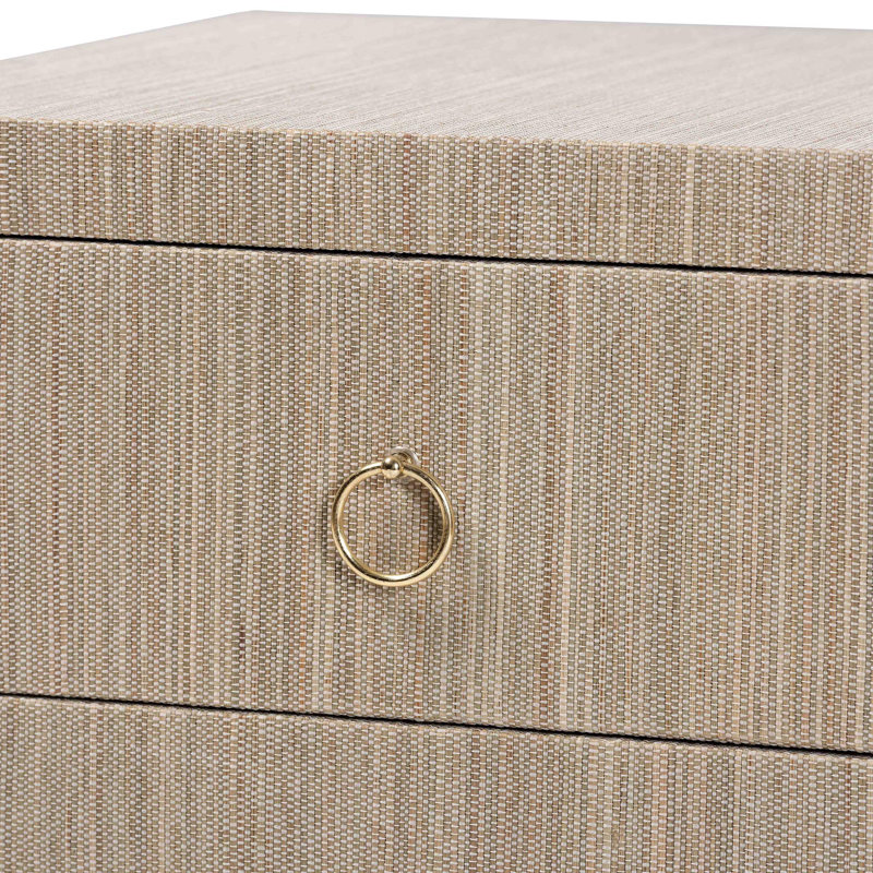 Table de chevet Bali & Pari Juniper Grasscloth