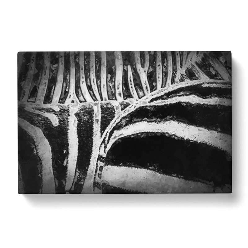 The Stripes Of The Zebra In Abstract - Wrapped Canvas Print, 40cm H x 60cm W x 3cm D