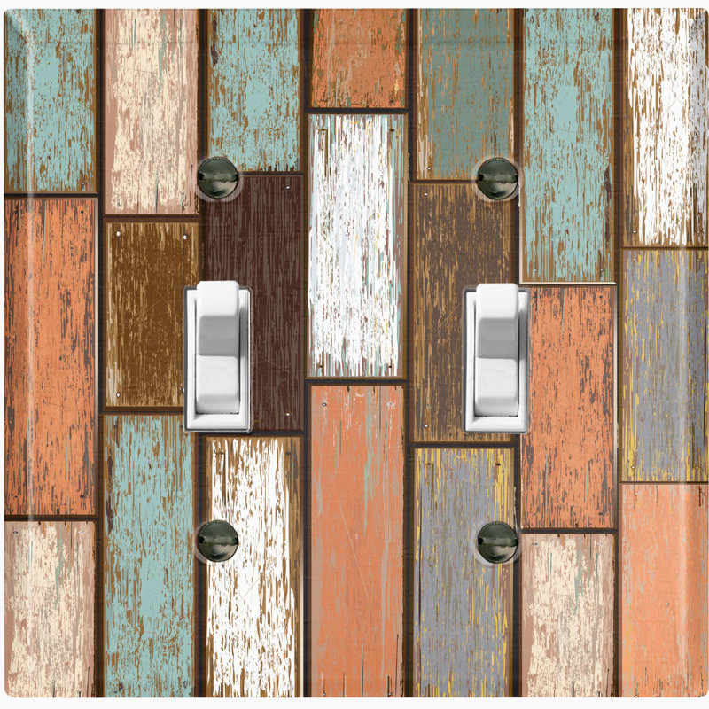 Colorful Fence Nature Themed 2 - Gang Wall Plate