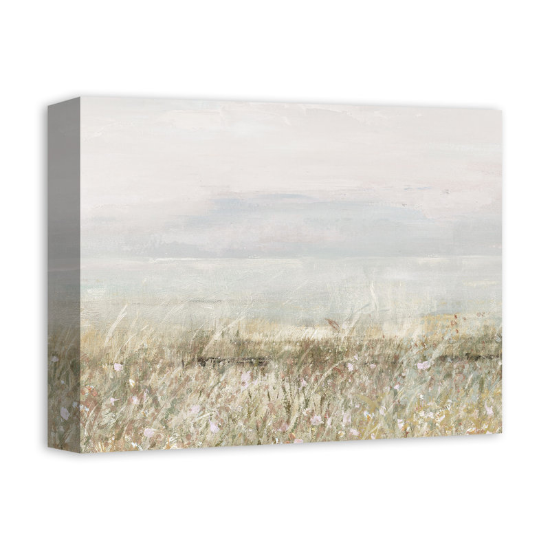Paysage abstrait sur toile, H 11 po x l 14 po x P 1,25 po